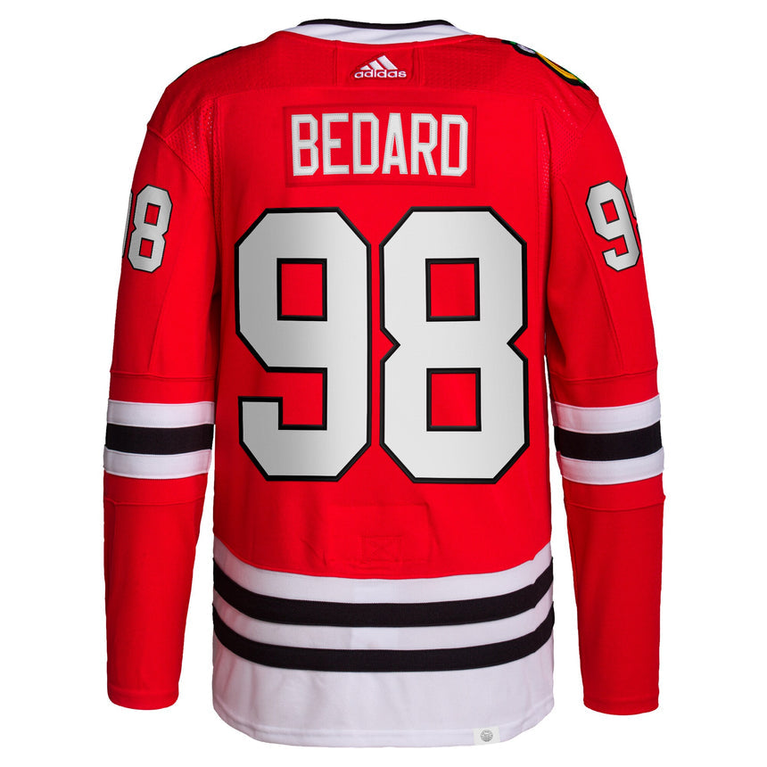 Men's Connor Bedard Chicago Blackhawks adidas Red Home Primegreen Authentic Pro Jersey
